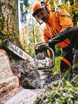 In use - Stihl chainsaw