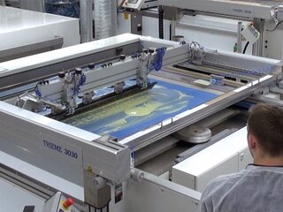 Screen printing machine in application