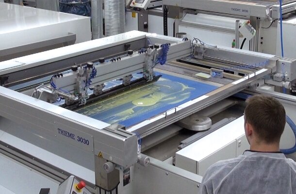 Screen printing machine in application