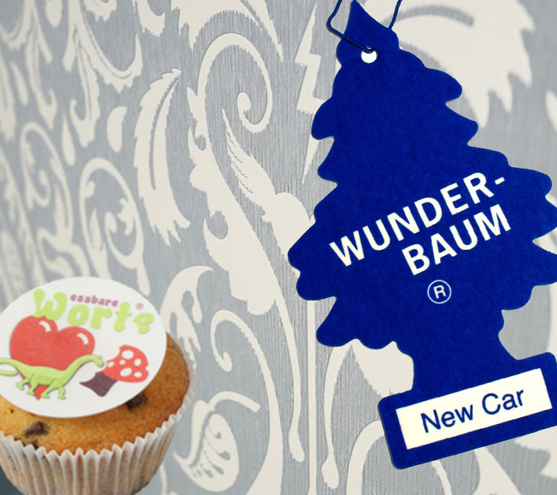 Unusual printed materials such as chocolate and Wunderbaum