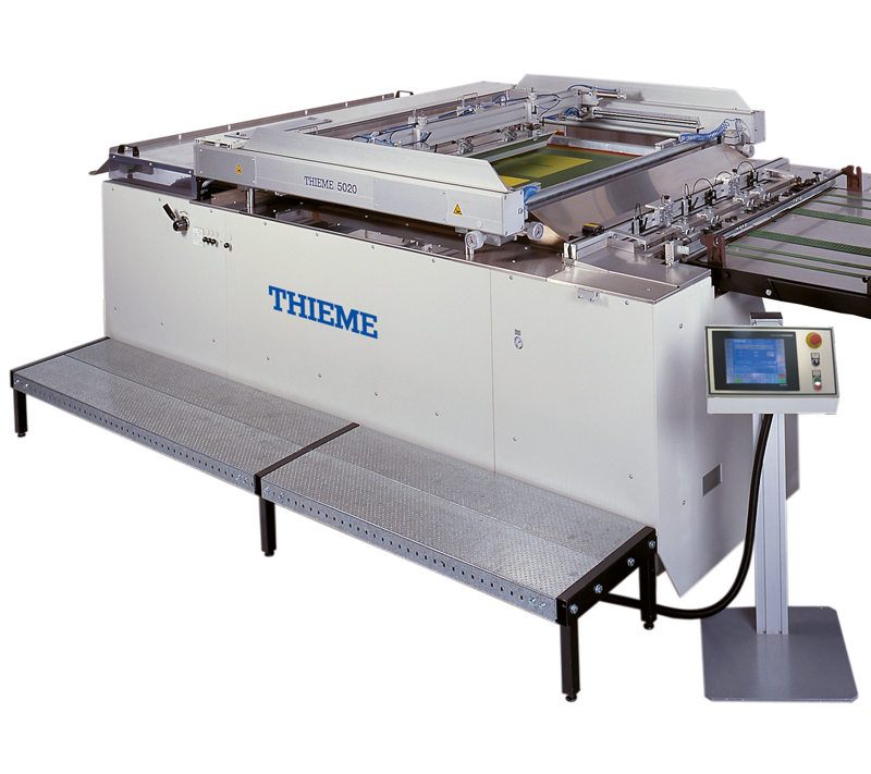 Vollautomatische Siebdruckmaschine mit Umlaufgreifersystem