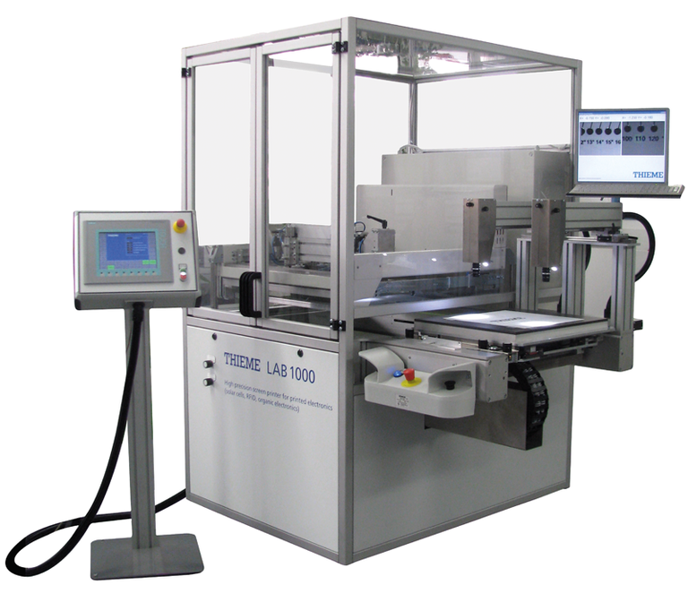 THIEME LAB 1000 High precision screen printer with automatic screen alignment and automatic substrate alignment with CCD cameras